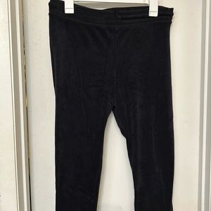 Black velvet leggings
